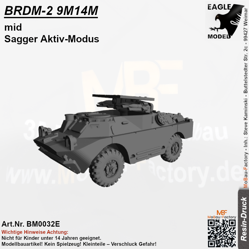 BRDM-2 9P133 w/ 6 9M14M Sagger AT-3B