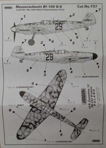 Messerschmitt Me109G6 2./JG302 in Finland