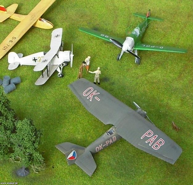 Bücker Bü133 Jungmeister, Grunau Baby Gr9, Skoda D1, Messerschmitt Me109B Luftpolizei