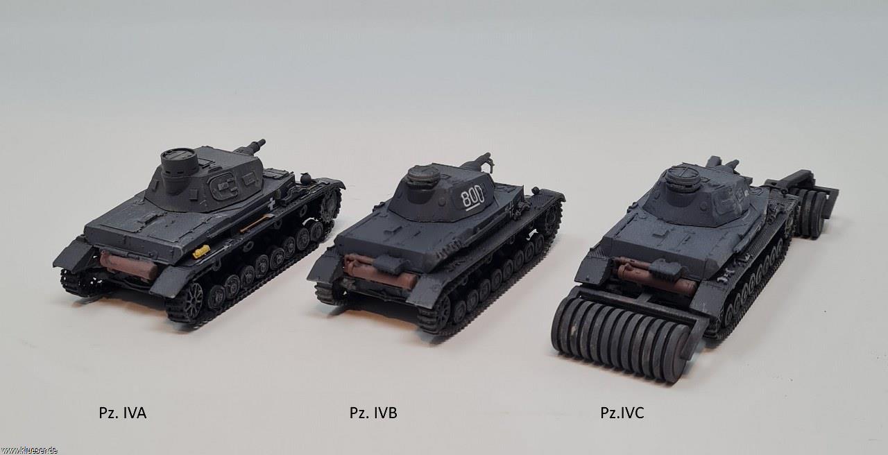 PzKpfw IV A, PzKpfw IV B, PzKpfw IV C Versuchsfzg. Minenroller