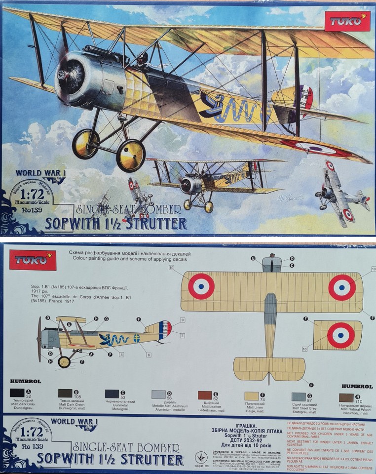 Sopwith 1 1/2 Strutter (1-seat-bomber)