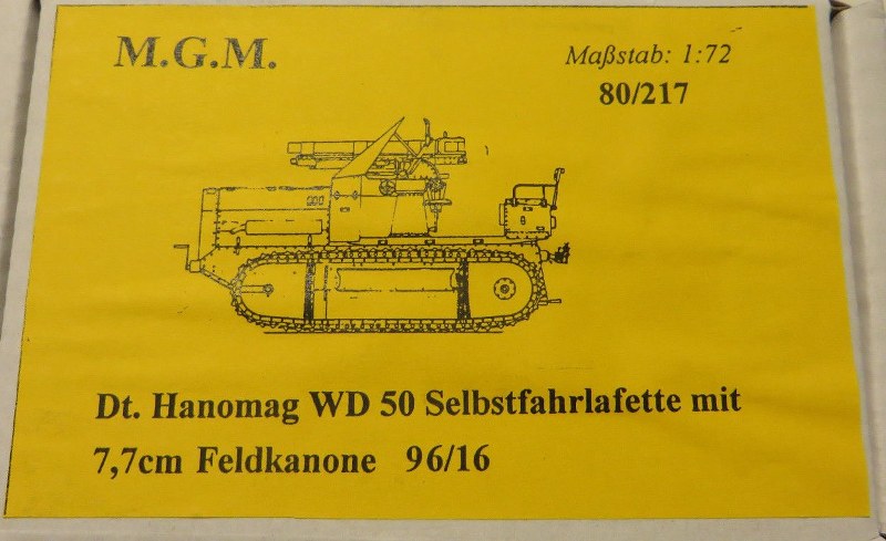 Hanomag WD 50 Sfl. mit 7,7cm Feldkanone 96/16