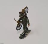 Japanese soldier with a bicycle