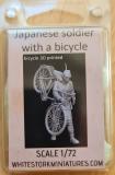 Japanese soldier with a bicycle