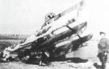 Lothar v. Richthofens Fokker 454/17 crash after forced down by Sopwith Camel of  A.Orlebar am 13.3.1918<br>